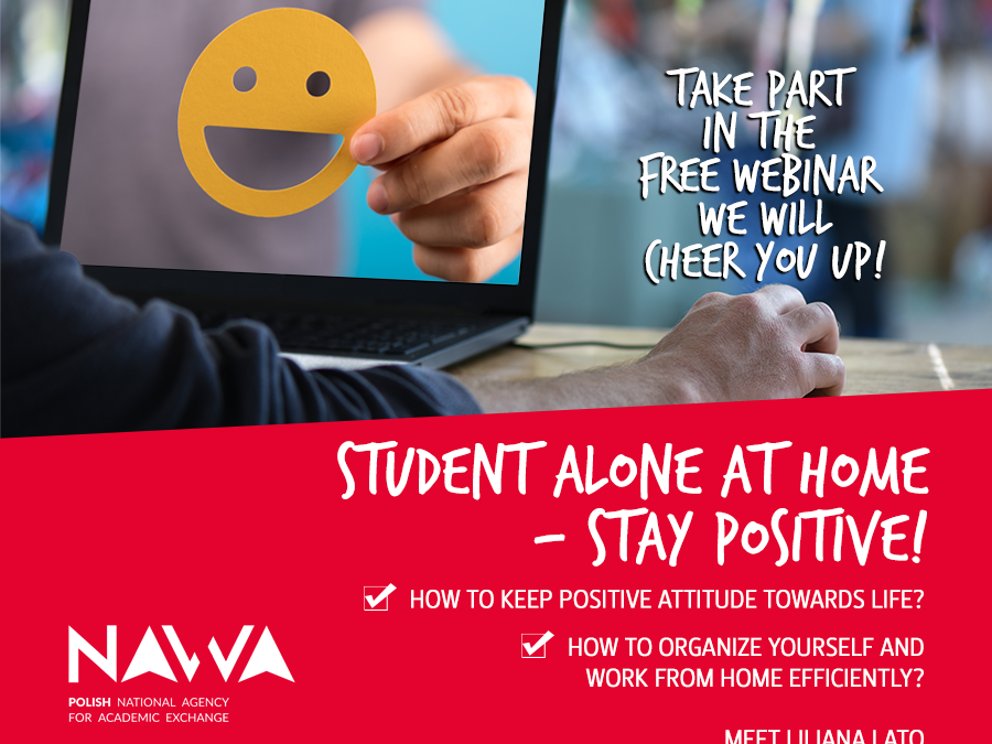 Take part in the webinar – “Student alone at home – stay positive!” April 9th 2020