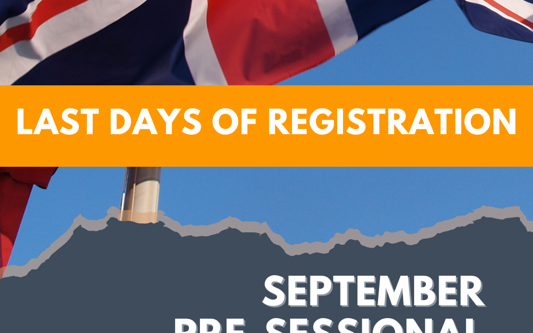 September Pre-Sessional English Course – last days of registration