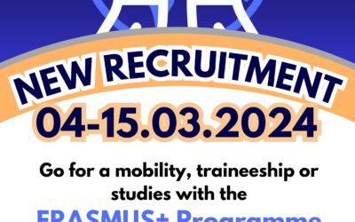 New recruitment for mobilities for study and traineeship within the Erasmus+ Programme