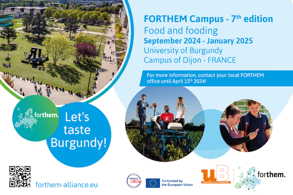 Recruitment for mobilities for FORTHEM Campus at the University of Burgundy