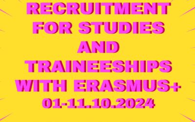 Additional recruitment for mobilities for study and traineeship during the spring semester of 2024/2025