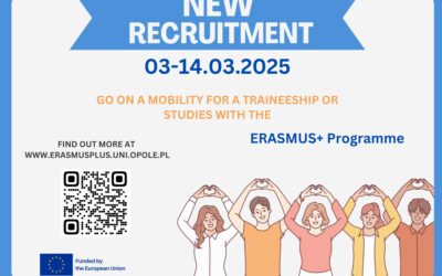 New recruitment for mobilities for study and traineeship within the Erasmus+ Programme