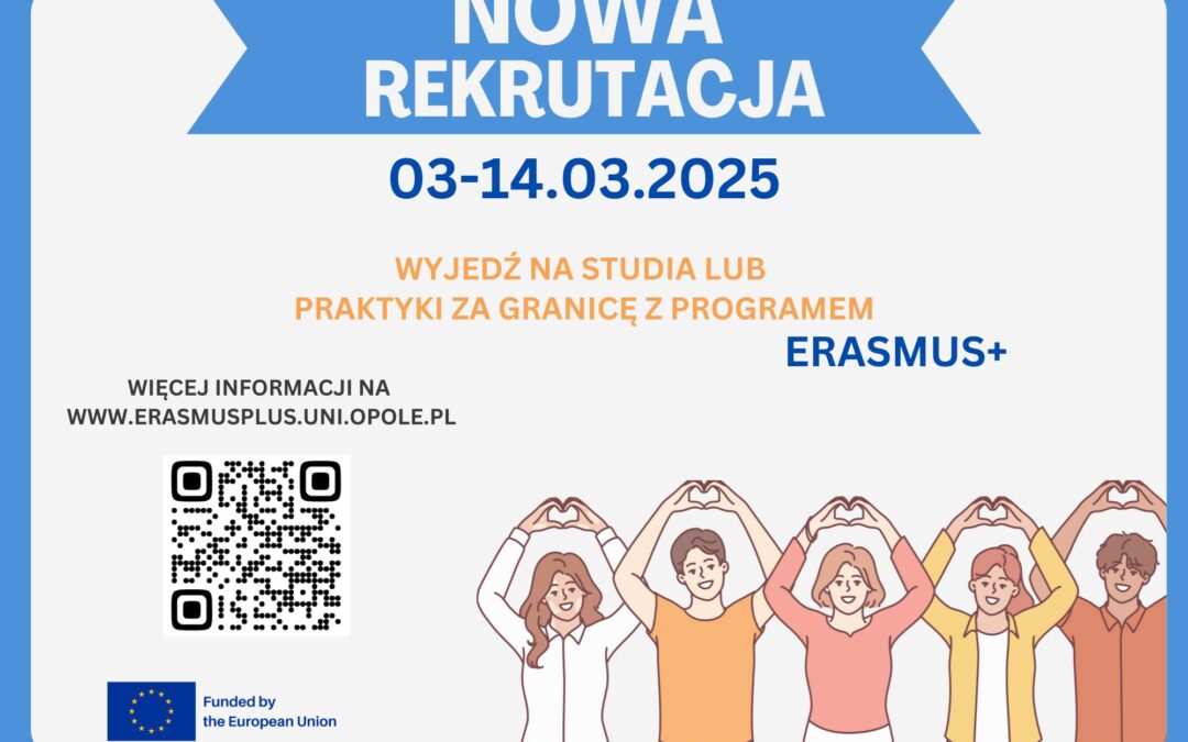 Nowa rekrutacja na studia i praktyki w ramach Programu Erasmus+